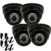 VideoSecu 4x Vandal Proof Outdoor IR Day Night Built-in 1/3 inch Sony CCD Security Camera 480TVL Wide Angle with 4 Power Supply byt