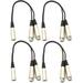 Seismic Audio SA-Y4 4 PACK 1 Splitter Patch Cables 1 XLR Male 2 XLR Female