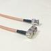 BNC male straight to BNC male right angle pigtail cable RG142 50cm 20 for CCTV Good Quality Fast USA Shipping