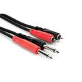 Hosa CPR-202 Dual 1/4 inch TS to Dual RCA Stereo Interconnect Cable 6.6 feet
