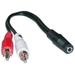 Importer520 3.5mm Mini Femlae Plug to 2 RCA Male Audio Stereo Adapter 6 inch
