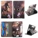 Brown Horse tablet case 8 inch for HP Stream 8 8inch android tablet cases 360 rotating slim folio stand protector pu leather cover travel e-reader cash slots