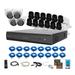 REVO ULTRA PLUS 16CH NVR 4TB with 12x 4MP Audio IR Bullet Camera and 4x 4MP Motorized Audio Turret Cameras