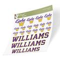 Williams College Ephs NCAA Sticker Vinyl Decal Laptop Water Bottle Car Scrapbook (Type 1-1 Sheet)