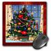 3dRose Old Fashion Christmas Tree Mouse Pad 8 by 8 inches