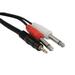 Blackmore Pro Audio 3 ft. Stereo to Dual Mono TS Audio Interconnect Cable - Black - 3.5 mm