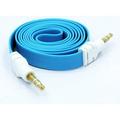 Compatible With LG V50 ThinQ 5G V40 ThinQ V35 ThinQ G8 ThinQ G7 ThinQ - Blue Flat Aux Cable Car Stereo Wire Audio Speaker Cord 3.5mm Jack Adapter Auxiliary [Tangle Free] G5B