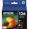 EPSON 126 DURABrite Ultra Ink Black & Color Combo Pack For WF-3520 WF-3530 WF-3540 WF-520 WF-545 WF-630 WF-633 WF-635 WF-645 WF-7010 WF-7510 WF-7520 WF-840 WF-845 and other select models