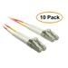 eDragon Fiber Optic Cable LC/LC Multimode Duplex 50/125 2 Meter (6.6 Foot) 10 Pack