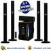 Acoustic Audio AAT1003 Bluetooth Tower 5.1 Speaker System with Optical Input and Microphone