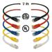 iMBAPrice Mixed Colors - RJ45 Cat6 Snagless Ethernet Patch Cable MULTI COLOR 7 feet (5 Pack)