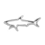 Silver Tone Shark Pattern Self Adhesive Decorative Sticker Decal for Auto Car