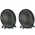 8 INCH SUBWOOFER SPEAKER COVERS WAFFLE MESH GRILLS GRILLE PROTECT GUARD 2 CLIPS