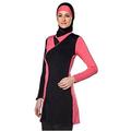 nadamuSun Modest Muslim Swimwear Islamic Swimsuit for Women Hijab Swimwear Full Coverage Swimwear Muslim Swimming Beachwear Swim Suit (Asia XL ~ Ref. UK Size 12-14, Pink)