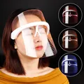 Masque facial transparent à photons LED 3 couleurs utilisation sans fil rouge bleu orange