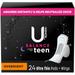 U by Kotex Balance Sized for Teens Ultra Thin Overnight Pads with Wings 24 Ct