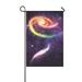 MYPOP Rainbow Rose Galaxy Yard Garden Flag 12 x 18 Inches