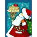 Toland Home Garden Santa s Path Santa Christmas Flag Double Sided 28x40 Inch