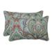 Pillow Perfect 621197 Outdoor & Indoor Pretty Witty Reef Rectangular Throw Pillow Blue - Set of 2