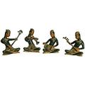 Musician Ladies (Set of Four Statues) - Brass Statue