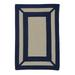 Colonial Mills 5 x 7 Navy Blue and Beige Geometric Patterned Outdoor Area Throw Rug