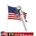 Tangle Free Spinning Flag Pole Aluminum 6FT Two Piece Design Durable Rust Free & Wind Resistant Professional American Flagpole for House Estate Garden and Commercial (Classic White)