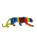Modern Art Small Colored Jaguar Statue Made of Resin - Size: 17 L x 4 W x 5 H.