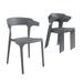 Novogratz Poolside Collection Felix Stacking Dining Chairs Indoor/Outdoor 4-Pack Charcoal