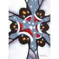 Toland Home Garden Penguin Selfie Snow Christmas Flag Double Sided 12x18 Inch