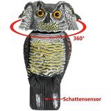 luethbiezx 360éŽº?Rotating Head Sound & Shadow Control Scarecrow Owl Repel Weed Pest Crow