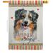 Dog Australian Shepherd Happiness House Flag Animals 28 X40 Double-Sided Decorative Vertical Flags Decoration Small Banner Garden Yard Gift