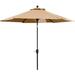 Hanover Monaco 9 Ft. Aluminum Table Umbrella with Long-Lasting Fade and Weather-Resistant Fabric in Tan | MONACOUMB