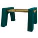 RTS Home Accents Custom Length Lightweight Indoor or Outdoor Backless Bench Ends Kentucky Green Color (Wood & Screws Sold Separately)