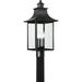 Quoizel 22 3 Lights Head Lamp Post Mystic Black