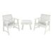 Highwood 3pc Weatherly Garden Chair Set with 1 Adirondack Square Side Table