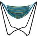 Sunnydaze Hanging Rope Hammock Chair with Space-Saving Stand - Ocean Breeze