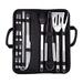 Piduules 18pcs BBQ Grill Accessories Set Multifunctional Stainless Steel Barbecue Tools Set in Case for Outdoor Picnic Camping Smoking Grilling