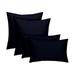 RSH DÃ©cor Indoor Outdoor Set of 4 Pillows 17 x 17 and 20 x 12 Solid Navy Blue