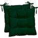RSH DÃ©cor Indoor Outdoor Set of 2 Tufted Dining Chair Seat Cushions 18.5 x 16 x 3 Hunter Green