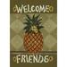 Toland Home Garden Welcome Friends Pineapple Flag Double Sided 28x40 Inch