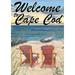 Toland Home Garden Adirondack Paradise-Welcome to Cape Cod summer Beach Flag Double Sided 12x18 Inch