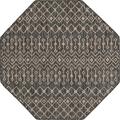 Unique Loom Tribal Trellis Indoor/Outdoor Trellis Rug Charcoal Gray/Natural 5 3 Octagon Geometric Tribal Perfect For Patio Deck Garage Entryway