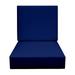 RSH DÃ©cor Indoor Outdoor Foam Deep Seating Cushion Set 25â€� x 25â€� x 5â€� Seat and 25â€� x 21â€� x 3â€� Back Royal Blue