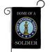 Breeze Decor G158468-BO Home of National Guard Soldier Garden Flag Armed Forces Army 13 x 18.5 in. Double-Sided Decorative Vertical Flags for House Decoration Banner Yard Gift