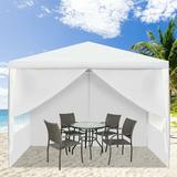 Ktaxon 10 x10 Canopy Tent Wedding Outdoor Party with 4 Sidewalls White