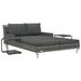 vidaXL Daybed 2-Person Patio Garden Sun Lounge Bed with Cushions Poly Rattan