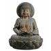 Teamson Home Buddha Outdoor Waterfall Fountain with LED Lights Gray