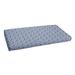 Sorra Home Navy and White Geometric Indoor/Outdoor Bench Cushion Bristol