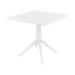 Compamia Sky 32 Square Patio Bistro Table in White