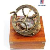 NauticalMart 5 inch perfectly large sundial compass rosewood case